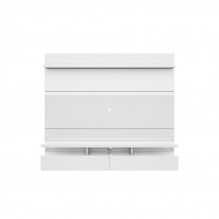 Manhattan Comfort 25152 City 1.8 Floating Wall Theater Entertainment Center in White Gloss